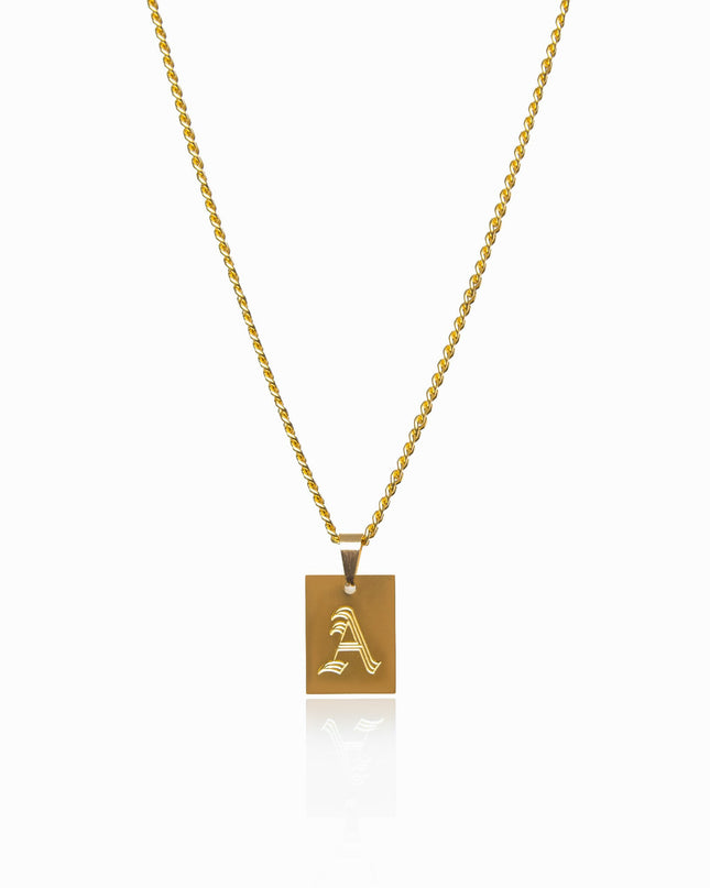 Collar Personalizado con Inicial en Estilo Vintage - Dorado