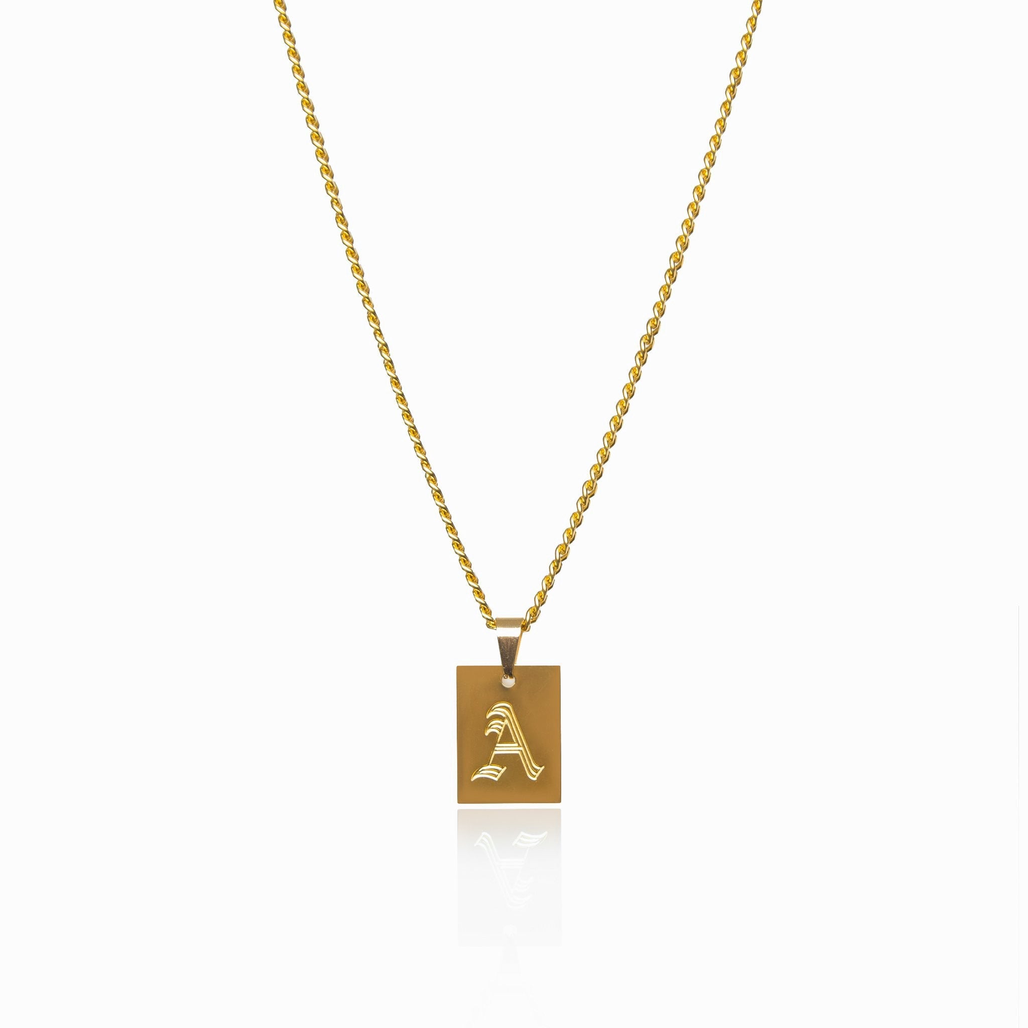 Collar Personalizado con Inicial en Estilo Vintage - Dorado