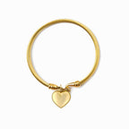 Pulsera con Colgante en Forma de Corazón - Oro