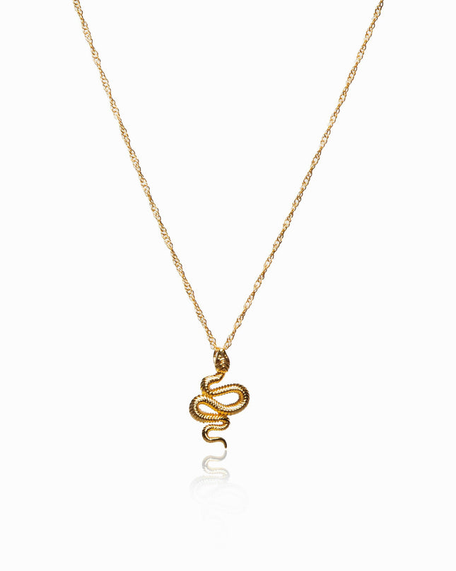Collar de Oro con Colgante de Serpiente