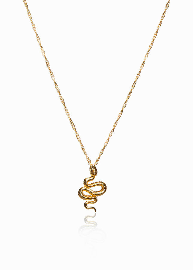 Collar de Oro con Colgante de Serpiente