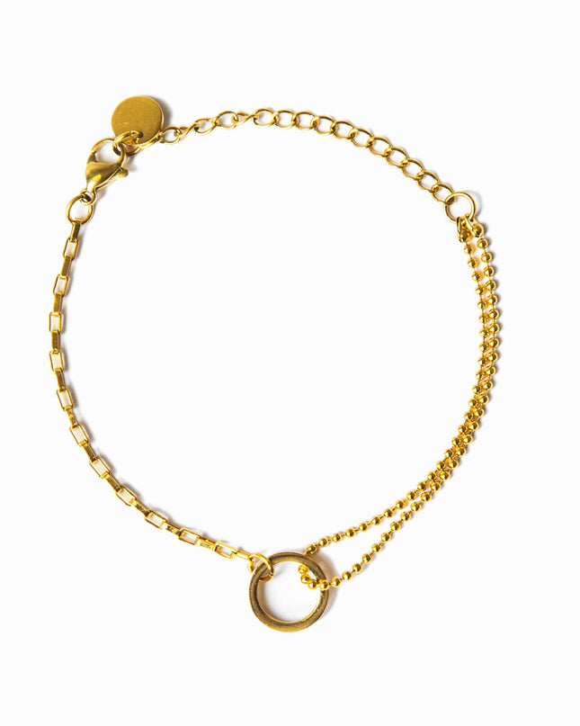 Pulsera de Tenis con Colgante - Oro