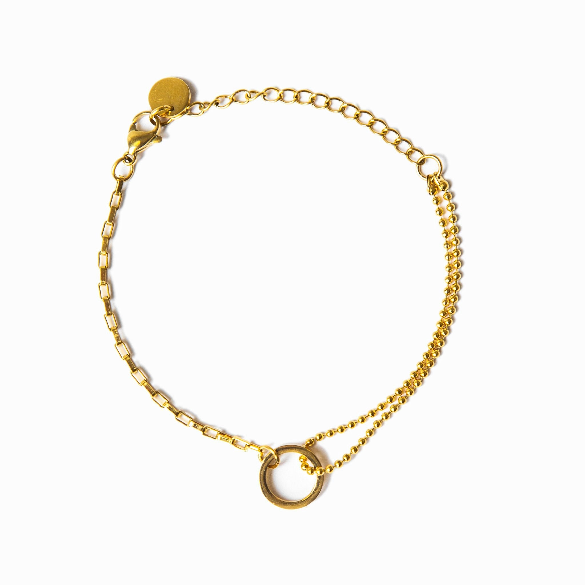 Pulsera de Tenis con Colgante - Oro
