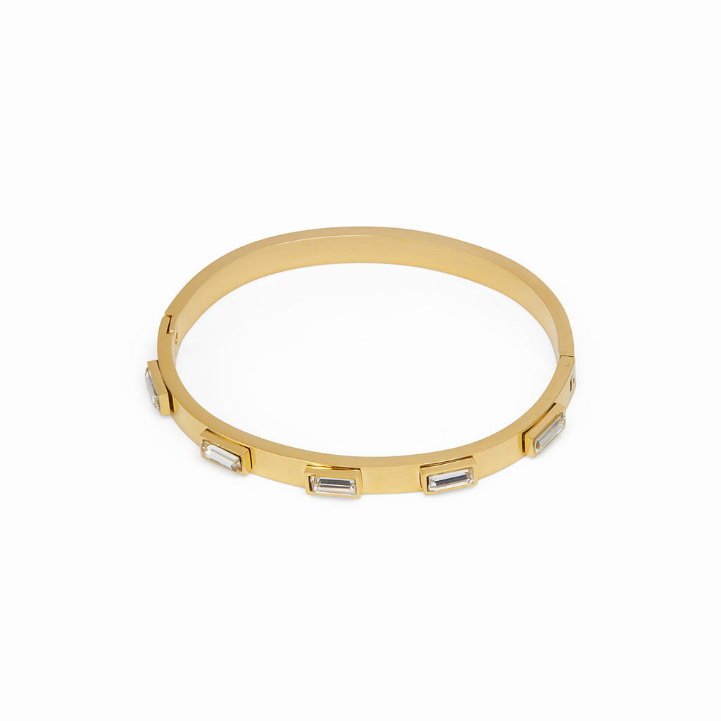 Pulsera de Piedra Cúbica - Oro