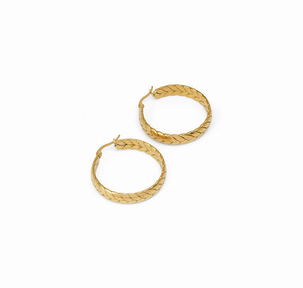 Aros Tejidos con Baño de Oro de 18k