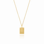 Collar de Oro con Colgante de Placa Amanecer