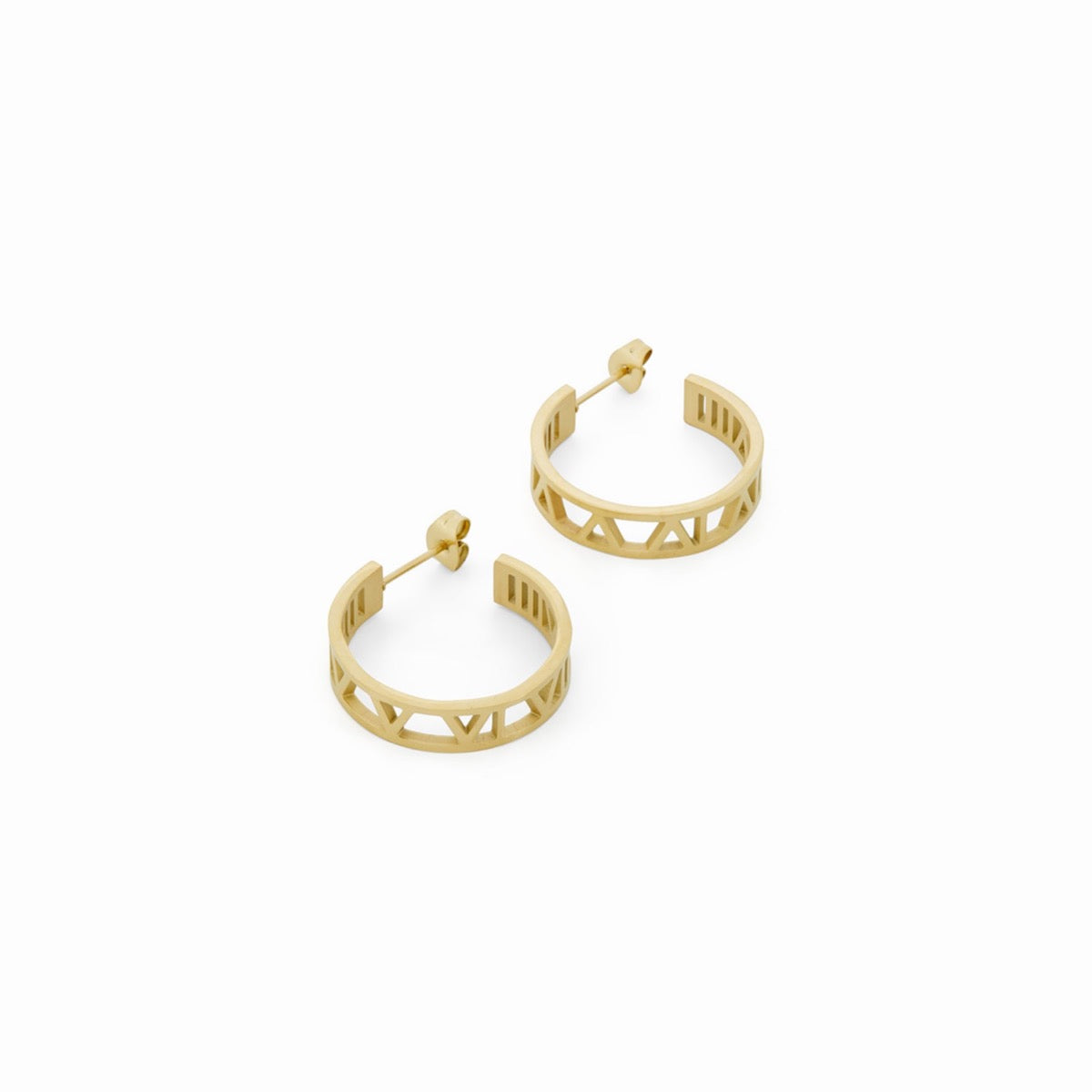 Aros con Números Huecos - Oro