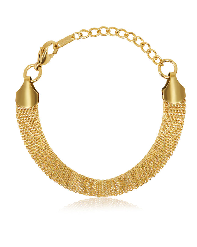 Pulsera de Bucle de Malla - Oro