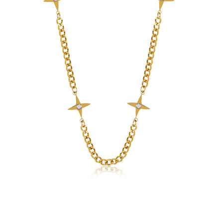 Collar Oro de Cuatro Puntos