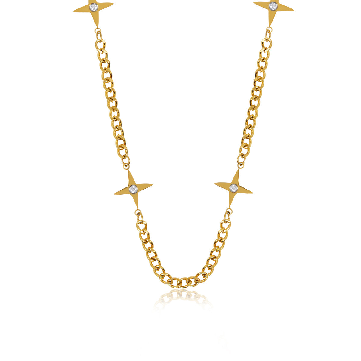 Collar Oro de Cuatro Puntos