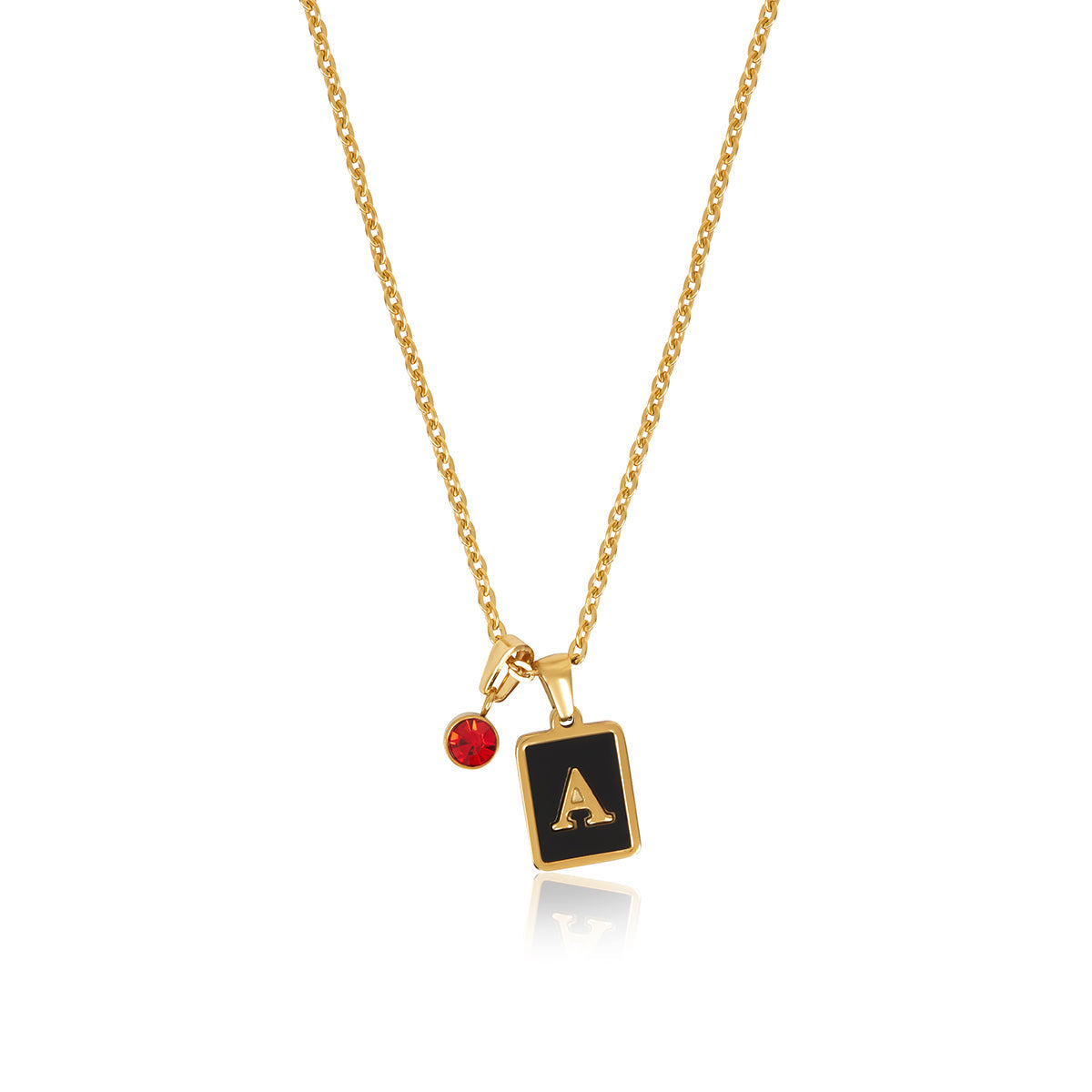 Collar con Inicial y Piedra de Nacimient