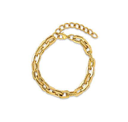 Pulsera de Cadena Ancha Camden - Color Oro