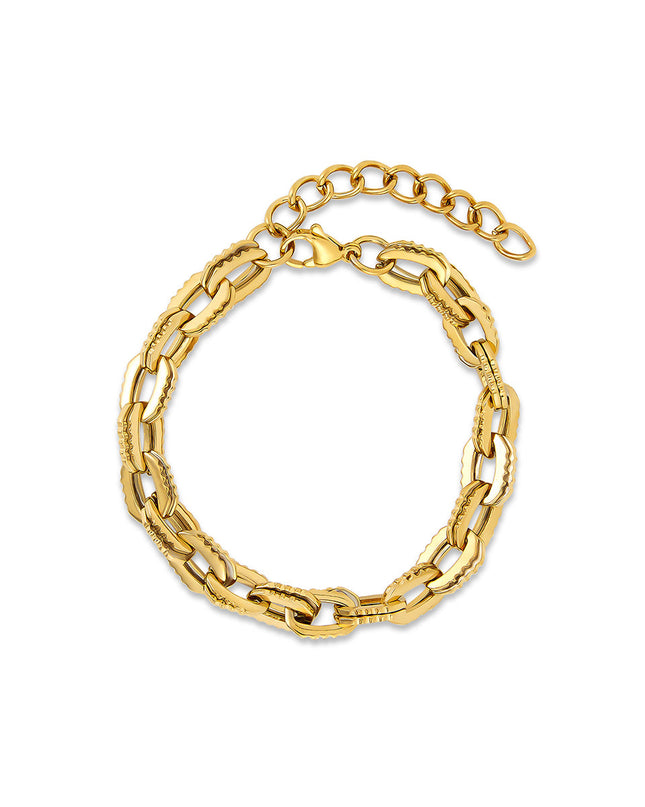 Pulsera de Cadena Ancha Camden - Color Oro