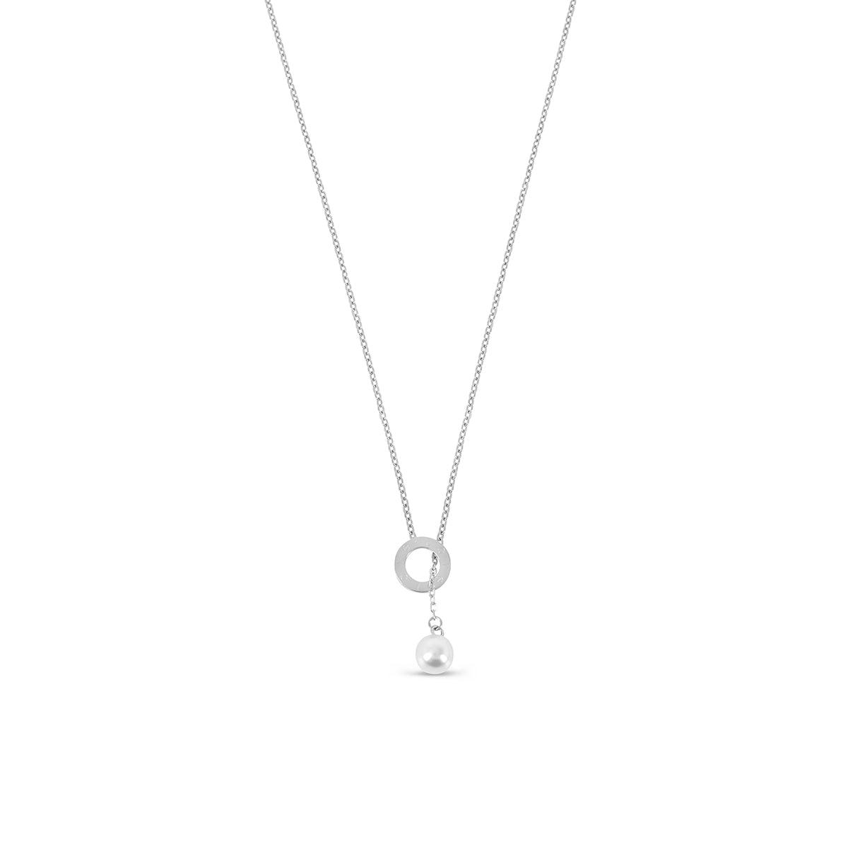 Collar de Perlas con Hilo - Plata