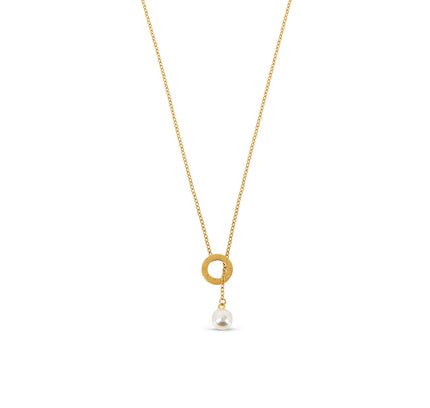 Collar de Perlas con Hilo - Color Oro