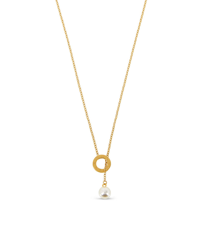 Collar de Perlas con Hilo - Color Oro