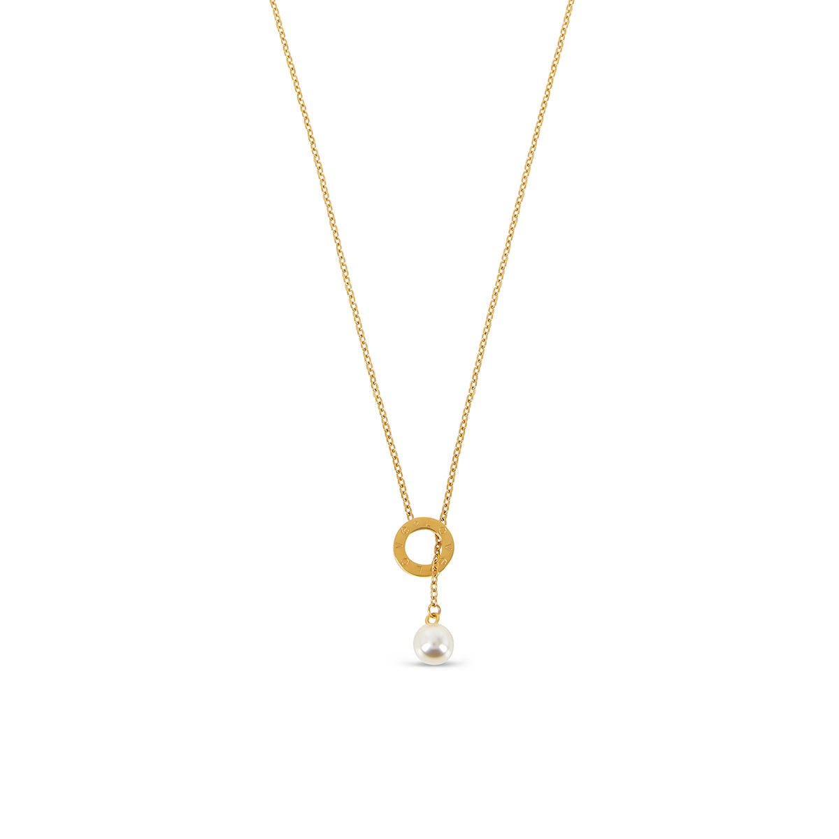 Collar de Perlas con Hilo - Color Oro