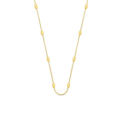 Colgante Esférico con Cadena de Serpiente - Color Dorado
