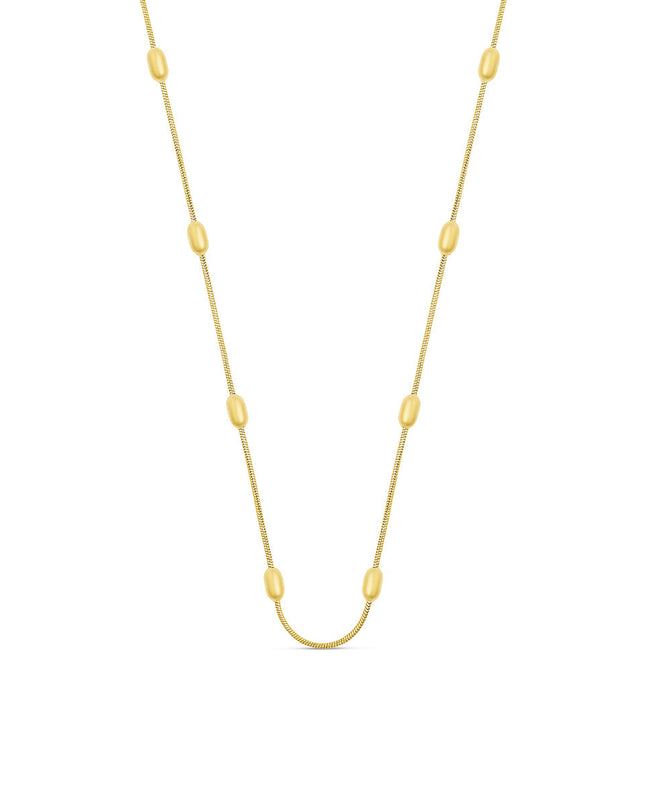 Colgante Esférico con Cadena de Serpiente - Color Dorado