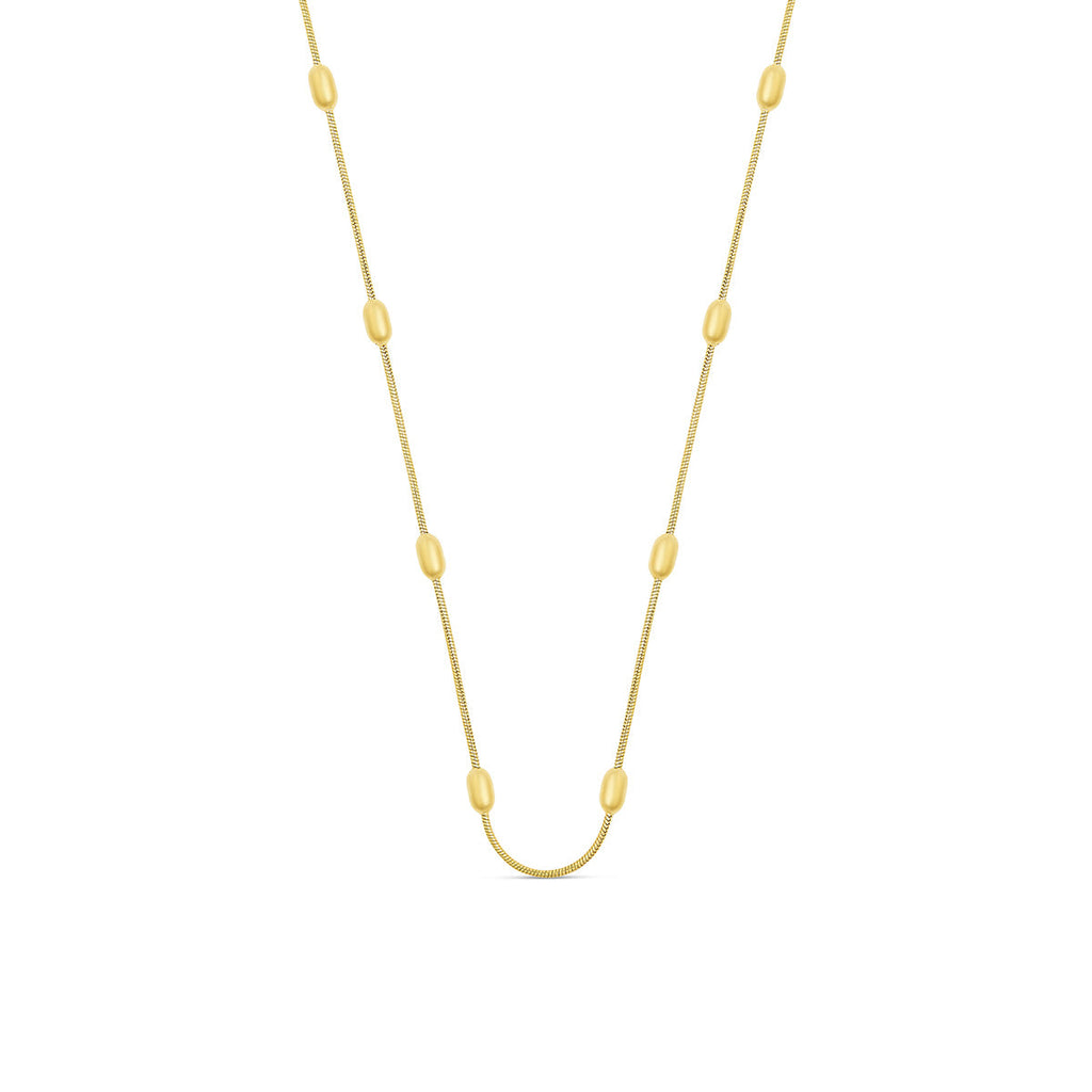 Colgante Esférico con Cadena de Serpiente - Color Dorado