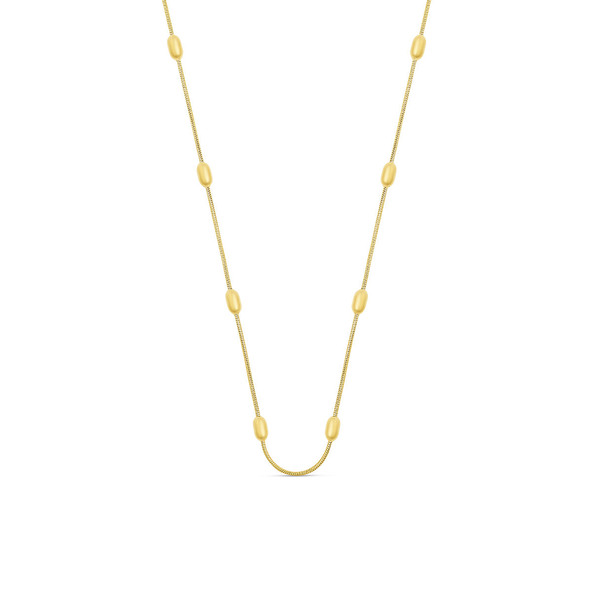 Colgante Esférico con Cadena de Serpiente - Color Dorado