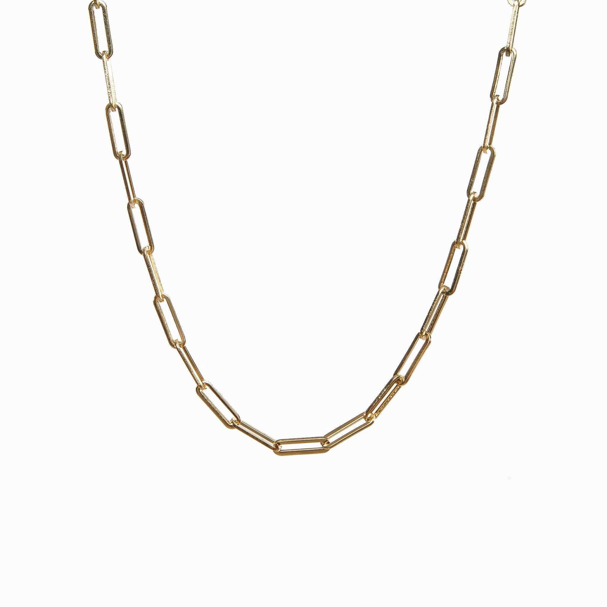 Collar de Cadena con Clip - Color Dorado