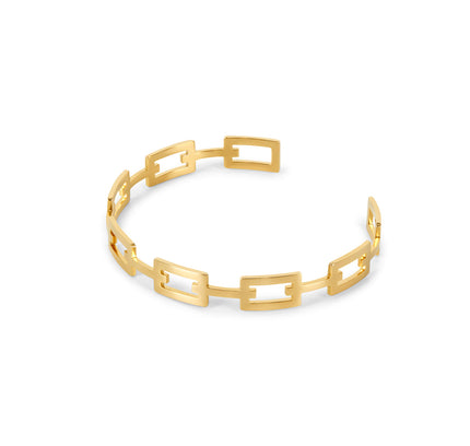Pulsera Bangle Geométrica en Oro