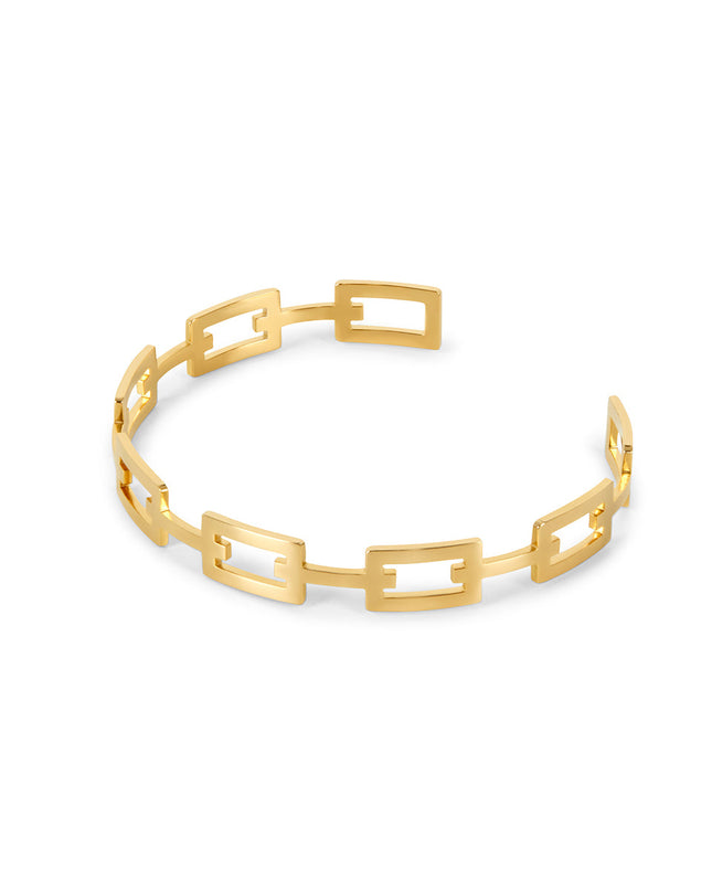 Pulsera Bangle Geométrica en Oro