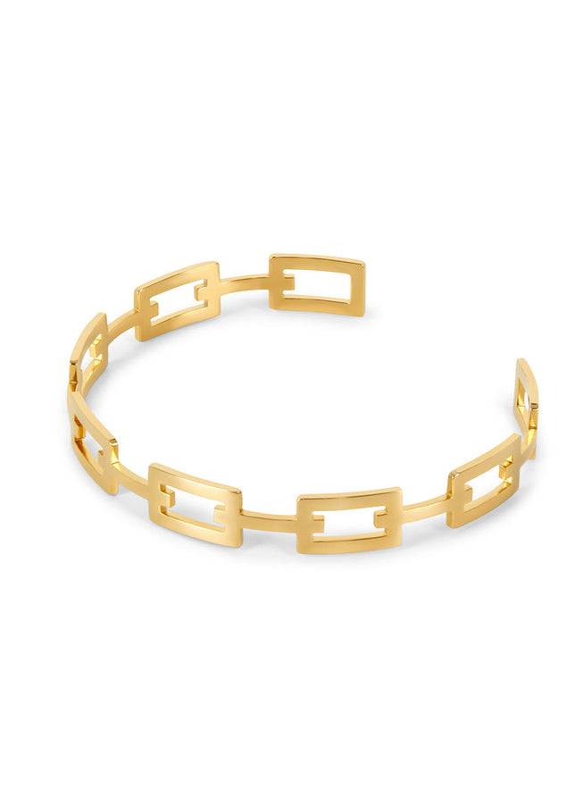Pulsera Bangle Geométrica en Oro