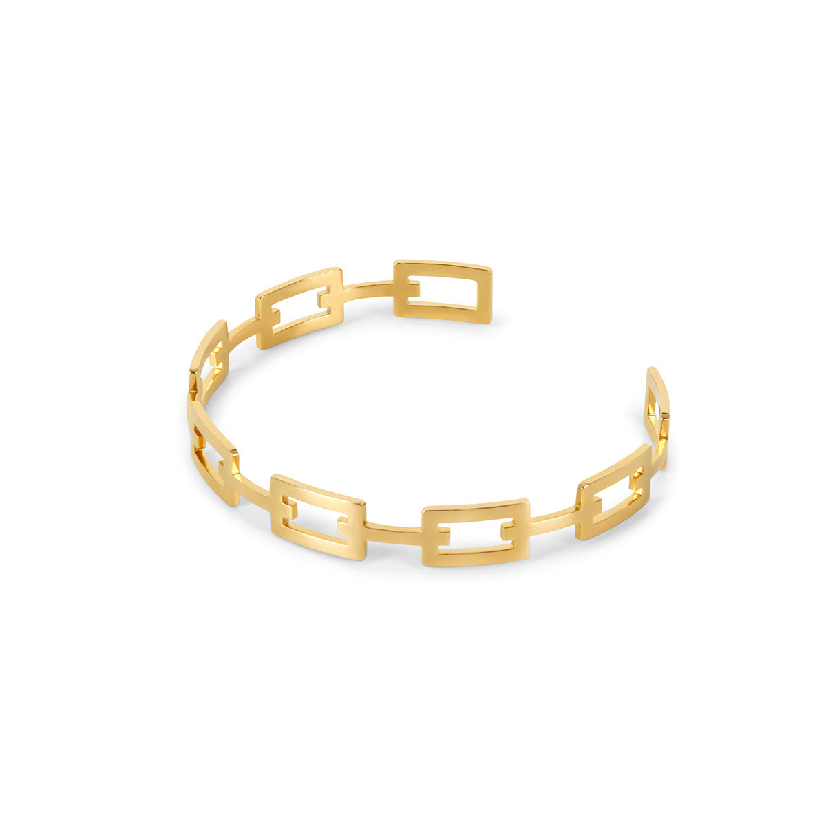 Pulsera Bangle Geométrica en Oro