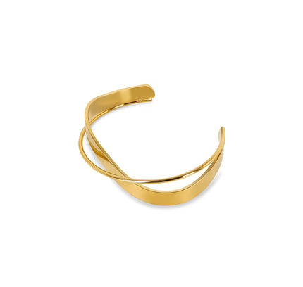 Woven Bangle Bracelet - Gold