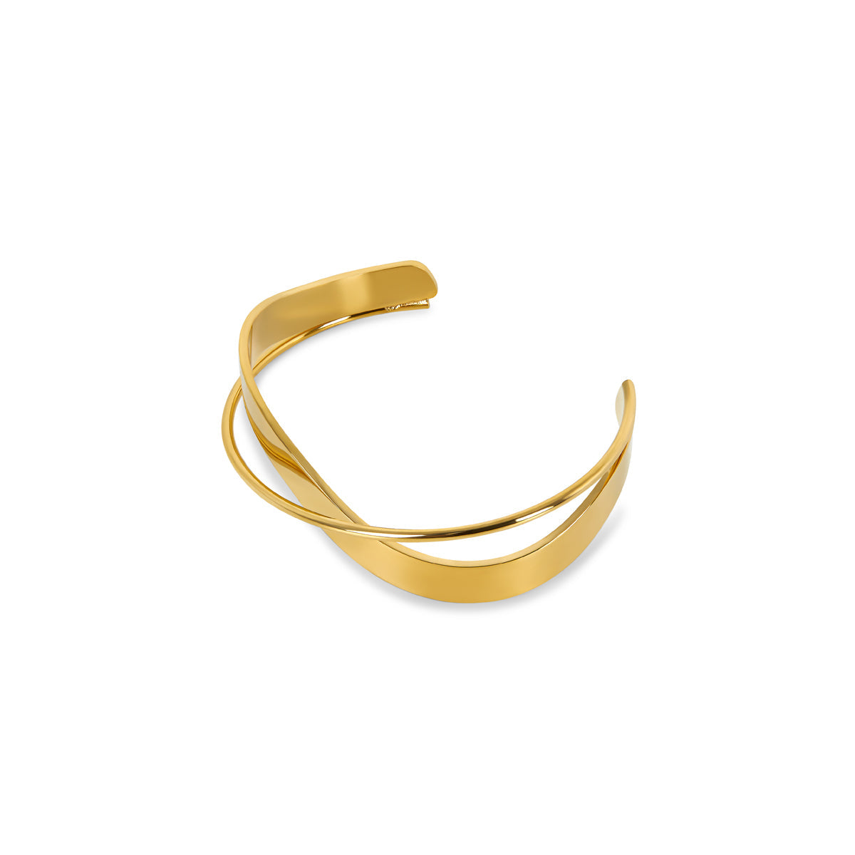 Woven Bangle Bracelet - Gold