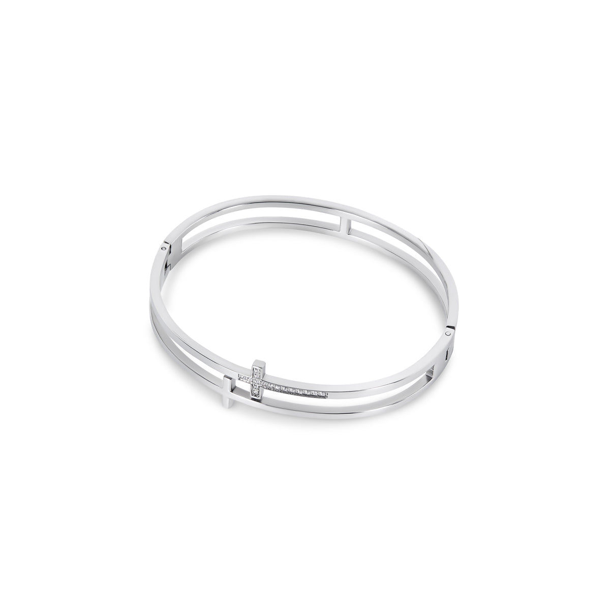 Pulsera de Brazalete de Piedra Sión en Plata