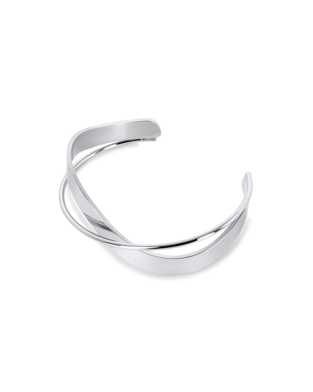 Pulsera entrelazada de plata