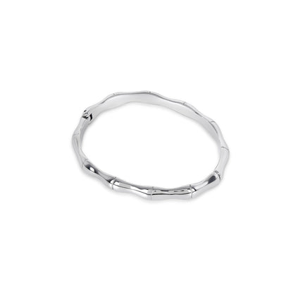 Brazalete de Bambú con Acabado en Plata
