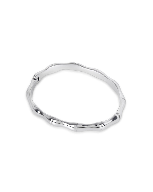 Brazalete de Bambú con Acabado en Plata