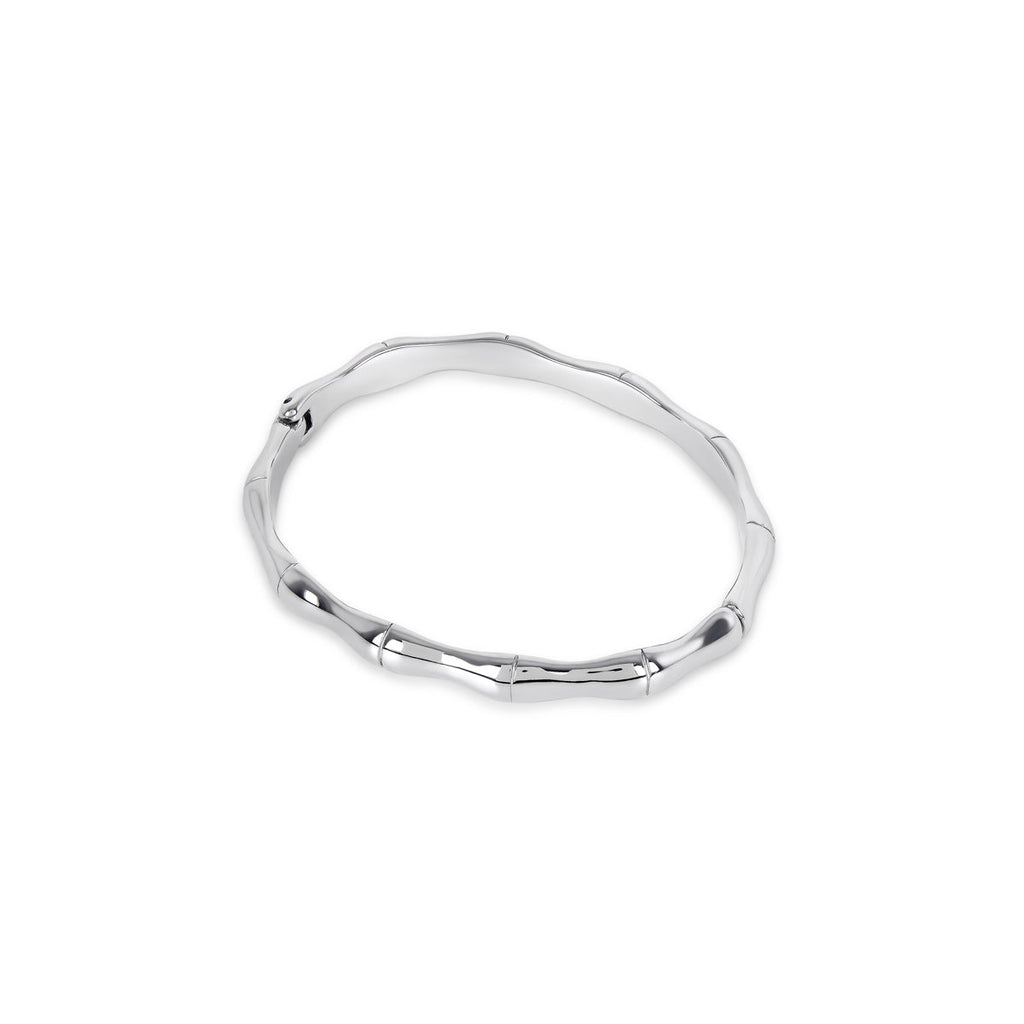 Brazalete de Bambú con Acabado en Plata