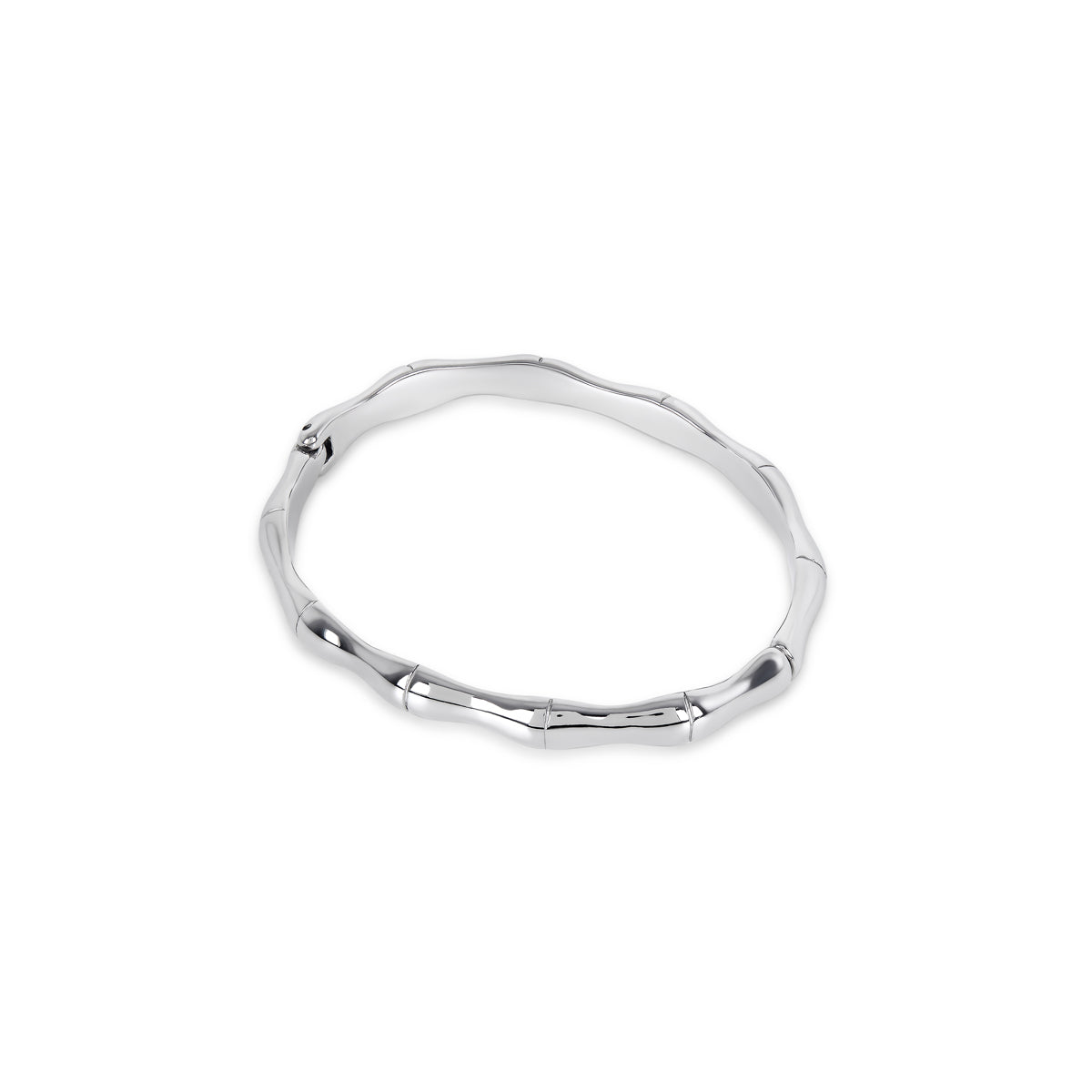 Brazalete de Bambú con Acabado en Plata
