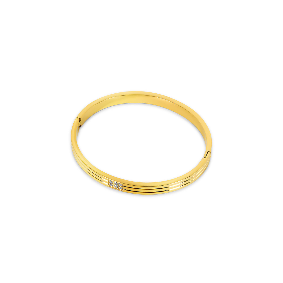 Brazalete de Piedra Tallada en Oro