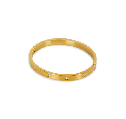 Pulsera de Piedra en Estuche - Color Oro