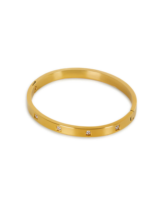 Pulsera de Piedra en Estuche - Color Oro