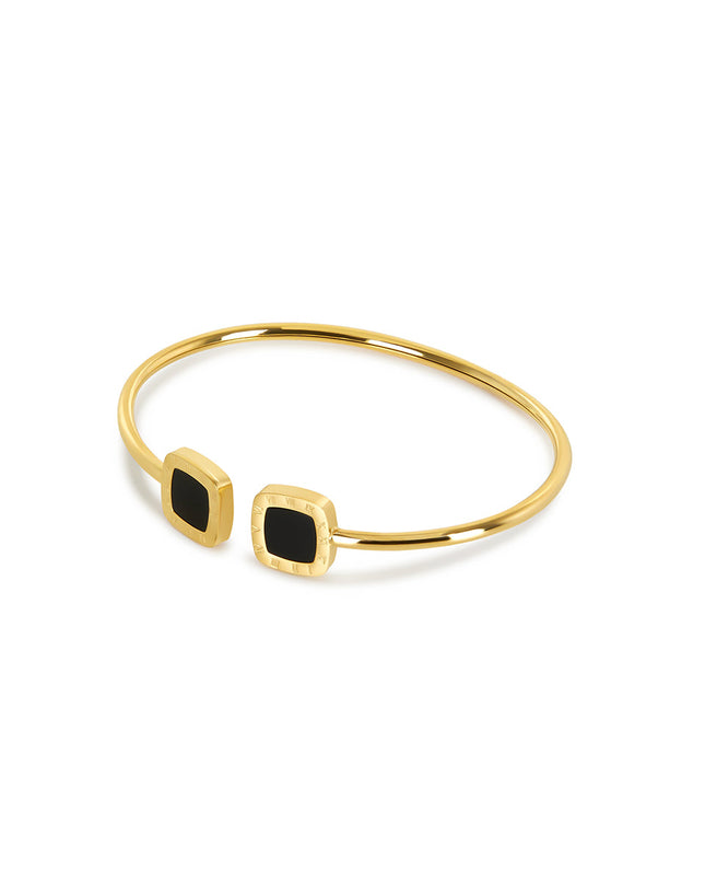 Pulsera de Onyx Cuadrada - Oro