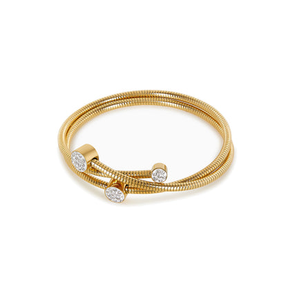 Pulsera Twister de Piedra - Dorada