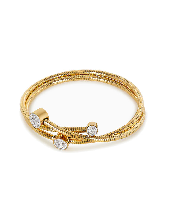 Pulsera Twister de Piedra - Dorada