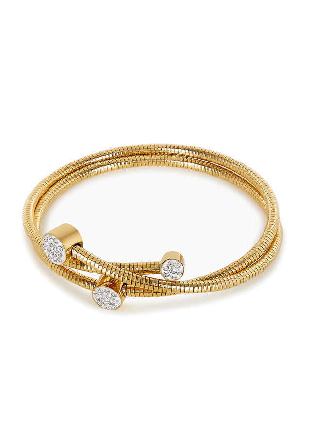 Pulsera Twister de Piedra - Dorada