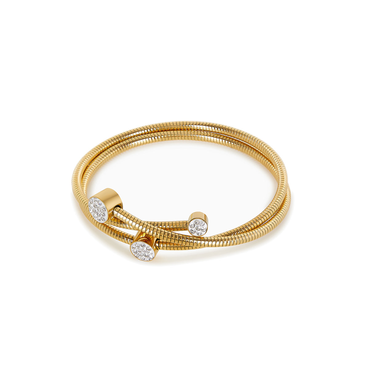 Pulsera Twister de Piedra - Dorada