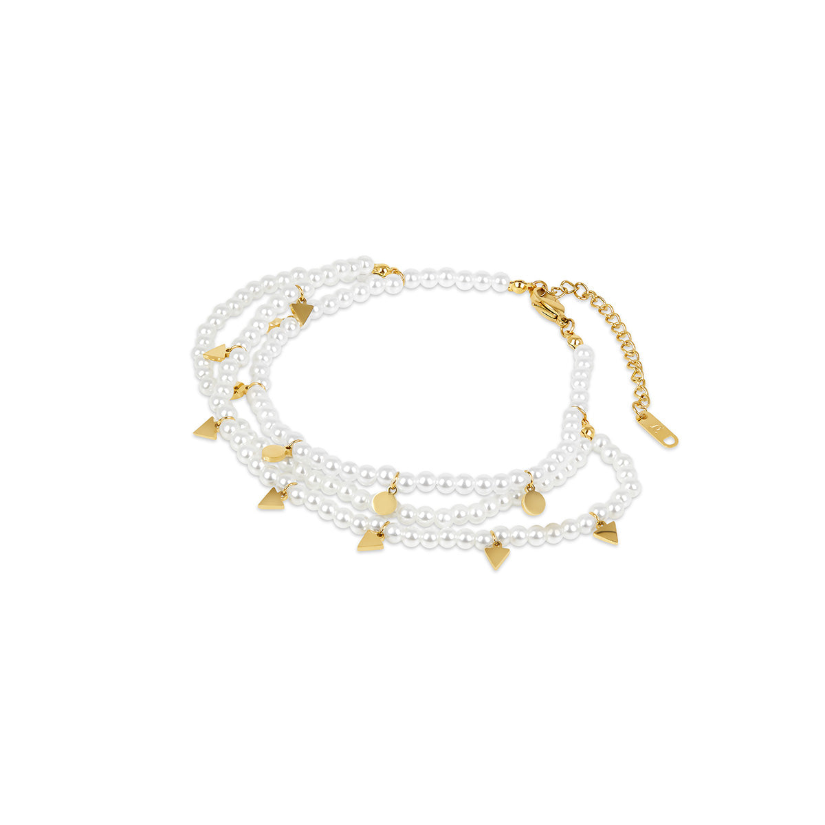 Tobillera de Perlas en Capas - Oro