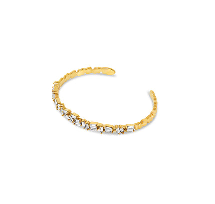 Brazalete Baguette de CZ en Oro