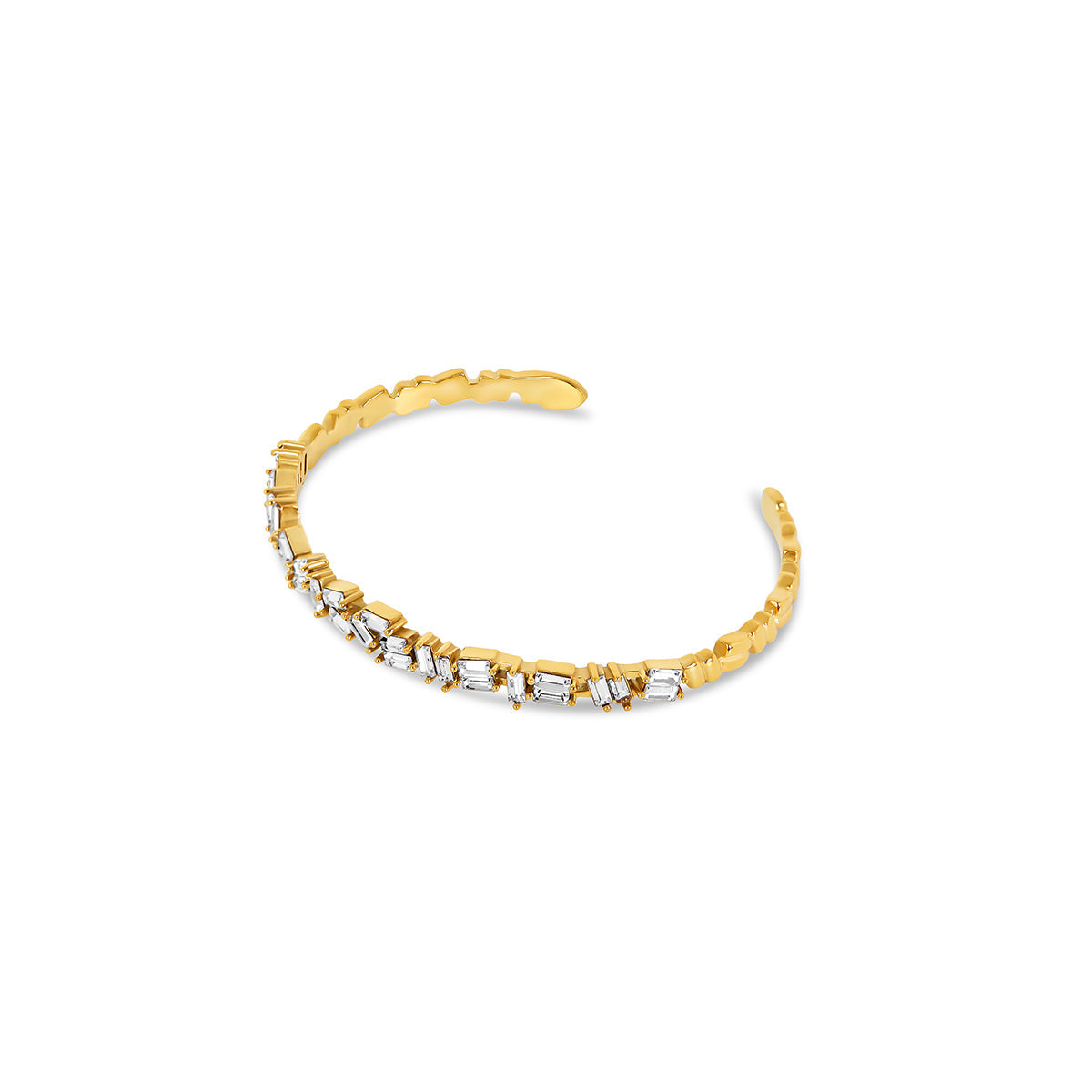 Brazalete Baguette de CZ en Oro