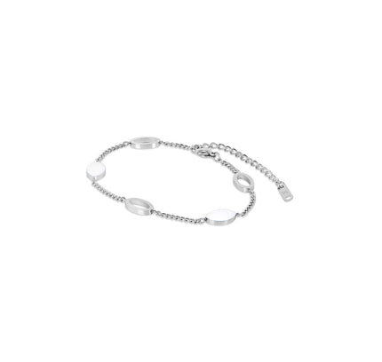 Pulsera Angellica con Colgante Ovalado en Plata